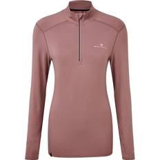 Ronhill Tech Thermal 1/2 Zip T-shirt Women - Mauve/Powder Pink