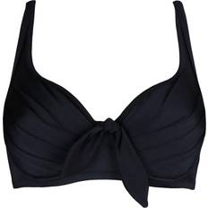 Pleats Swimwear Pour Moi Azure Underwired Lined Non Padded Top - Black