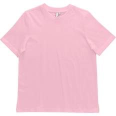 Little Pieces LpRia S/S Fold Up Solid Tee - Roseate Spoonbill