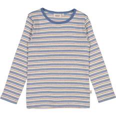 Stribede Sweatshirts Børnetøj Wheat T-shirt - Bluefin Multi Striped (2151f-109-9087)