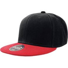 Atlantis Snap Back Flat Visor 6 Panel Cap 2-pack - Black/Red