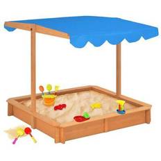 Legno - Sabbiera Parchi giochi vidaXL Sandbox with Adjustable Roof Firwood