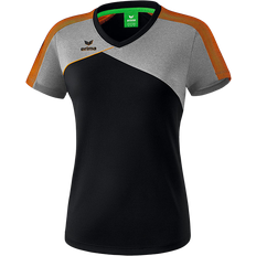 Clothing Erima Premium One 2.0 T-shirt Women - Black/Grey Marl/Neon Orange