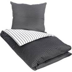 Borg Design Narrow Lines Dynebetræk Sort (240x220cm)