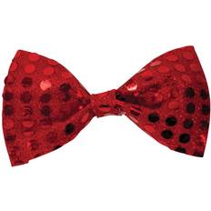 Red Accessories Bristol Novelty Sequin Bow Tie Red
