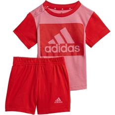 Adidas Adidas Infant Essentials Tee & Shorts Set - Pink/Red (GS4281)