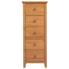 vidaXL Tall Natural Chest of Drawer 45x110cm