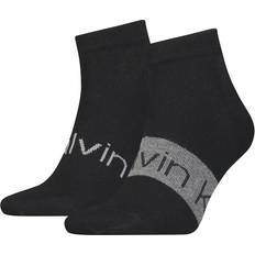 Calvin Klein Logo Ankle Socks 2-pack - Black