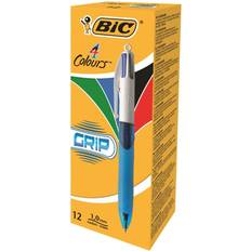 Arts & Crafts Bic 4 Colours Comfort Grip Ballpoint Pen 1.0mm 12-pack