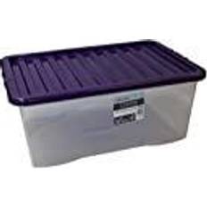 With Handle Boxes & Baskets Wham Crystal Box & Lid Storage Box 45L 2pcs