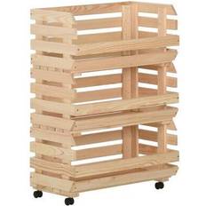 Natural Trolley Tables vidaXL - Trolley Table 30x57cm