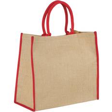 Bullet The Large Jute Tote 2-pack - Natural/Red
