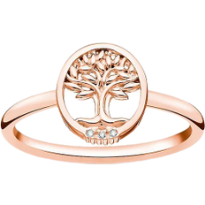 Roségold - Silbrig Ringe Thomas Sabo Charm Club Tree of Love Ring - Rose Gold/Transparent