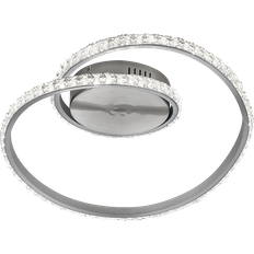 Fjernbetjenede - Sølv Loftlamper Trio Lighting Rubin Loftlampe Loftplafond 45cm