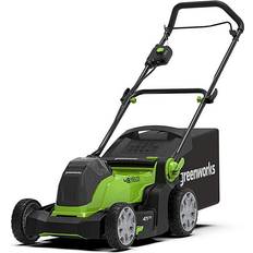 Greenworks Hopfällbart handtag Gräsklippare Greenworks G24X2LM41 (2x2.0Ah) Batteridriven gräsklippare