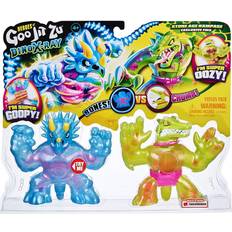 Rubber Figures Heroes of Goo Jit Zu Dino X-Ray Stone Age Rampage Versus Pack Tritops vs Shredz