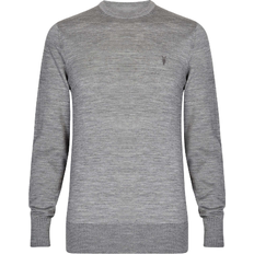 AllSaints Mode Merino Crew Jumper - Grey Marl