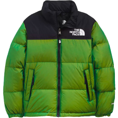 Viscose Outerwear The North Face Youth 1996 Printed Retro Nuptse Jacket - Night Green/Lightening Yellow/Iridescent (NF0A5IYC)