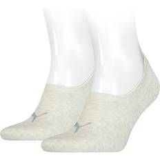 Puma Unisex High-Cut Footie Socks 2-pack - Oatmeal