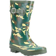 Cotswold Boys Innsworth Camo Wellington Boots - Green/Brown/Cream