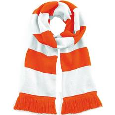 Beechfield Varsity Unisex Winter Scarf - Orange/White