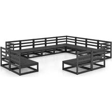 Wood Outdoor Lounge Sets vidaXL 3075894 Outdoor Lounge Set, Table incl. 12 Sofas