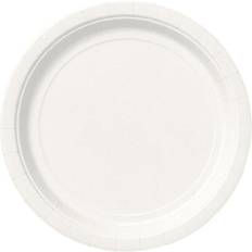 Party 31044 7" Round Dessert Plates Classic White Color Theme 20ct, Pack of 20