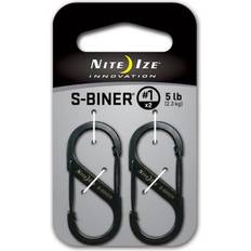 Camping & Outdoor Nite Ize Sb1-2Pk-01 S-Biner, Black, Small, 2Pk