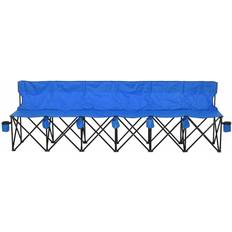 OutSunny Camping Chairs OutSunny Alfresco 6 Seat Folding Camping Chair, Blue