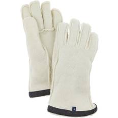 Laine Gants et Moufles Hestra Heli Ski Wool Liner 5-Finger Gloves - Offwhite