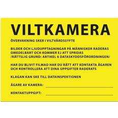 Varningsskylt Viltkamera/Åtelkamera