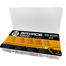 Savage Gear Betesboxar Savage Gear Rib Worm Kit 60 Pcs