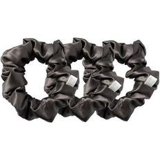 Silk scrunchies Cloud & Glow Silk Scrunchies Charcoal 4 cm 3-pack