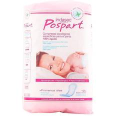 Toallas sanitarias para maternidad Indasec Pospart Compresas 12 U