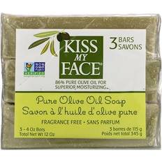 Kiss My Face Olive Oil Soap Fragrance Free 4 oz Each Pack of 3