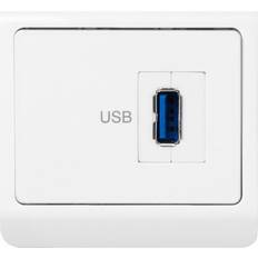 Opus usb Schneider Electric Opus 66 udtag USB 3,0 hvid