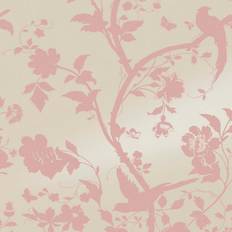 Non-woven Wallpapers Laura Ashley Oriental Garden Pearlescent Chalk Pink Wallpaper