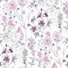 Laura Ashley Wallpapers Laura Ashley Wild Meadow Pale Iris Wallpaper