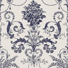 Josette Midnight Wallpaper White