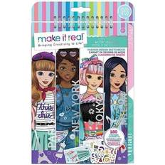 Plastique Livres de Coloriage Make It Real Målarbok Fashion Design City Style 218 -del