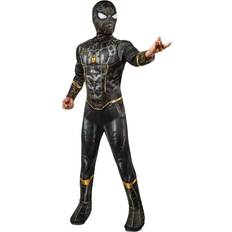Spiderman costume Maskerad Rubies Marvel Spiderman No Way Home Black and Gold Deluxe Costume