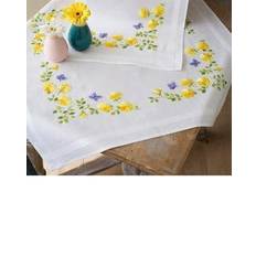 Vervaco Vervaco Embroidery Kit: Runner: Spring Flowers, Cotton, Multicoloured, 40 x 100 x 0,3 cm
