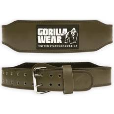 Gorilla Wear Padded Leather Belt Army 4 Inch