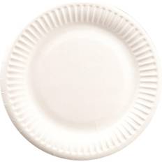 Creativ Company Bio papperstallrikar, Dia. 15 cm, vit, 1 förp
