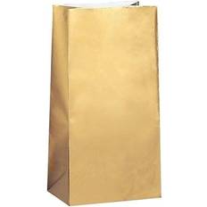 Goud Cadeaupapieren Unique Party Papieren Gift Bags Goud Metallic (10st)