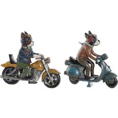Dkd Home Decor Dekorativ figur Harpiks Hund (2 pcs) (27 x 10 x 24 cm) Dekorationsfigur