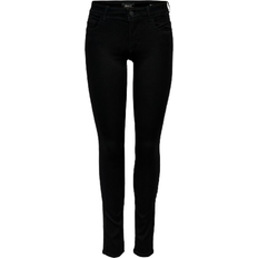 Only Skinny Reg Soft Ultimate Skinny Fit Jeans - Black/Black Denim