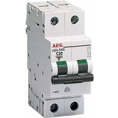 AEG Automatsäkringar AEG Automatsikringer C 10A, 2 polet C-karakteristik 10kA kortslutningsbrydeevne 230/400V AC, 36 mm bred