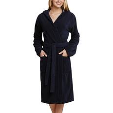 Schiesser Essentials Bathrobe with Hood - Navy