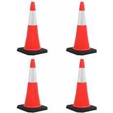 vidaXL Reflective Traffic Cones with Heavy Bases 4pcs